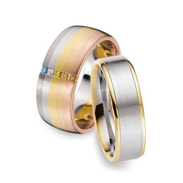 ... and two-tone wedding rings perfect for gay and lesbian marriage
