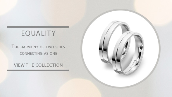 Patterned Gay Lesbian White Gold Wedding Rings