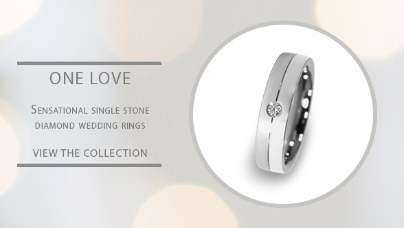 Single stone diamond wedding rings for Gay Men and Lesbian couples