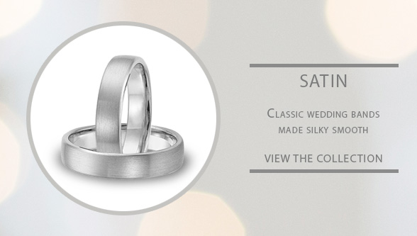 Gay mans Satin finished classic wedding rings for LGBT couples