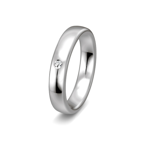 Gay wedding ring, solitaire diamond LGBT ring
