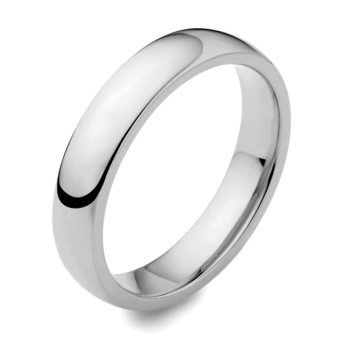 Gay & Lesbian Traditional Medium Weight Plain Rounded Wedding Ring 4mm