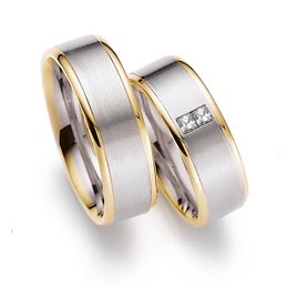 2 tone colour wedding ring