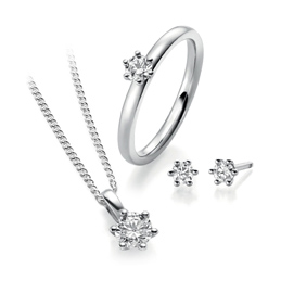 LGBT engagement or wedding diamond jewellery set