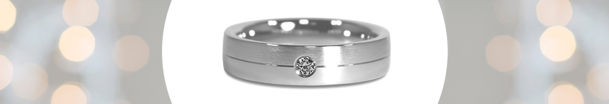 Solitaire diamond engagement ring for men