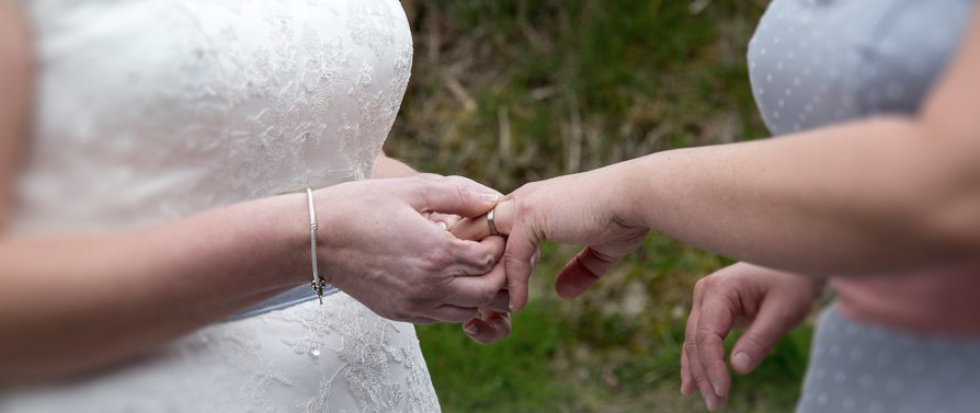 diamond lgbtq wedding rings