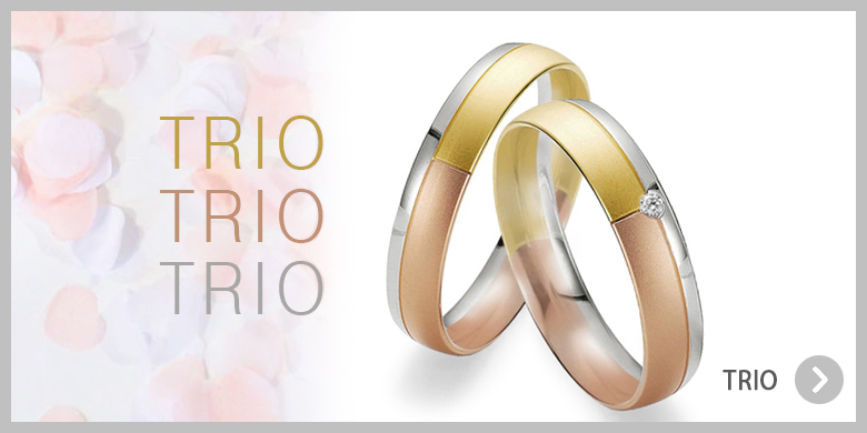 Special tri-colour rose, yelow, white gold diamond wedding ring