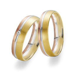 3 colour wedding rings